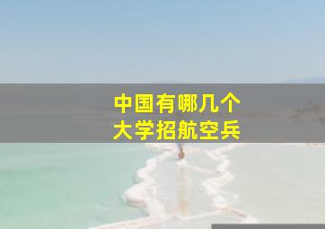 中国有哪几个大学招航空兵