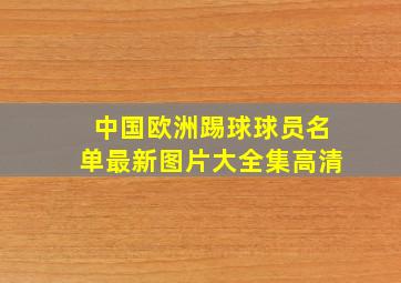 中国欧洲踢球球员名单最新图片大全集高清