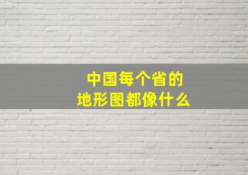 中国每个省的地形图都像什么