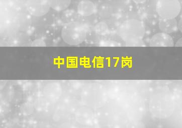 中国电信17岗