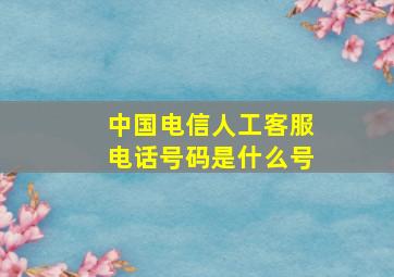 中国电信人工客服电话号码是什么号