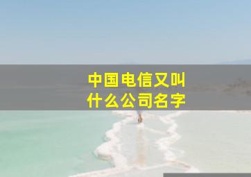 中国电信又叫什么公司名字