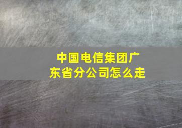 中国电信集团广东省分公司怎么走