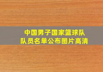 中国男子国家篮球队队员名单公布图片高清