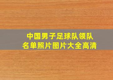 中国男子足球队领队名单照片图片大全高清