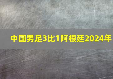 中国男足3比1阿根廷2024年