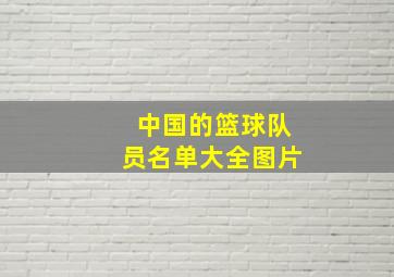 中国的篮球队员名单大全图片