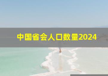 中国省会人口数量2024