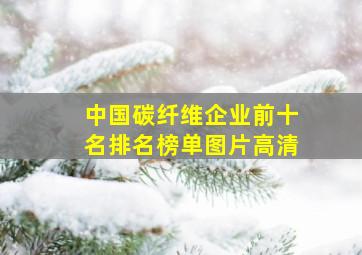 中国碳纤维企业前十名排名榜单图片高清