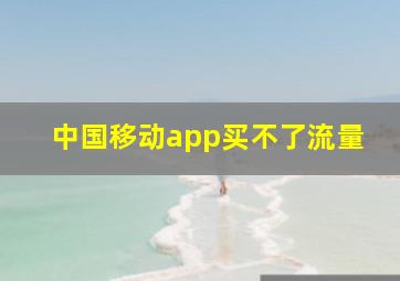 中国移动app买不了流量