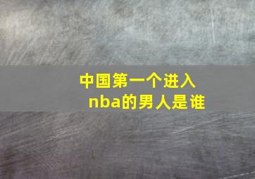 中国第一个进入nba的男人是谁