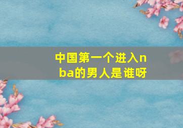 中国第一个进入nba的男人是谁呀