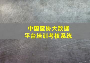 中国篮协大数据平台培训考核系统