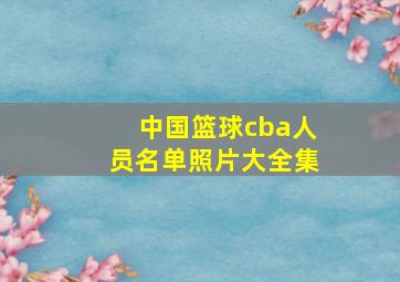 中国篮球cba人员名单照片大全集