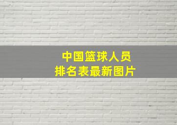 中国篮球人员排名表最新图片