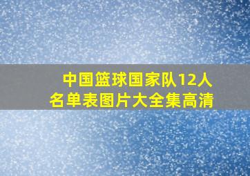 中国篮球国家队12人名单表图片大全集高清