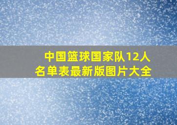 中国篮球国家队12人名单表最新版图片大全