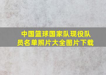 中国篮球国家队现役队员名单照片大全图片下载