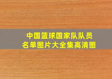 中国篮球国家队队员名单图片大全集高清图