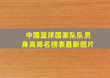 中国篮球国家队队员身高排名榜表最新图片