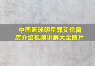 中国篮球明星郭艾伦简历介绍视频讲解大全图片