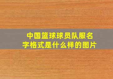 中国篮球球员队服名字格式是什么样的图片