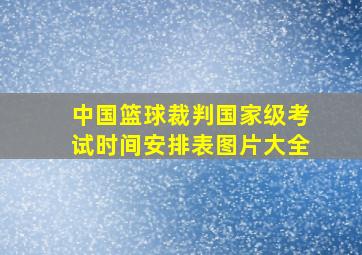 中国篮球裁判国家级考试时间安排表图片大全