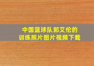 中国篮球队郭艾伦的训练照片图片视频下载