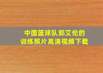 中国篮球队郭艾伦的训练照片高清视频下载