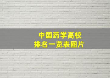 中国药学高校排名一览表图片