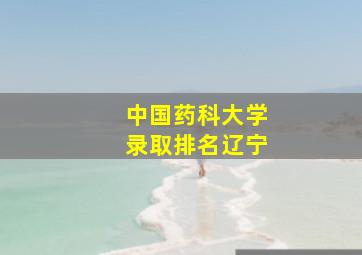 中国药科大学录取排名辽宁