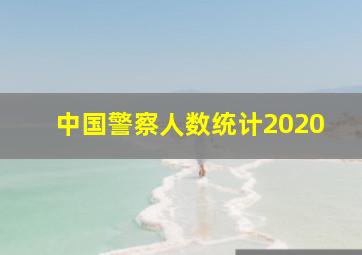 中国警察人数统计2020