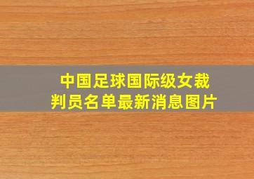 中国足球国际级女裁判员名单最新消息图片