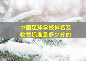 中国足球学校排名及收费标准是多少分的