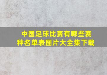 中国足球比赛有哪些赛种名单表图片大全集下载