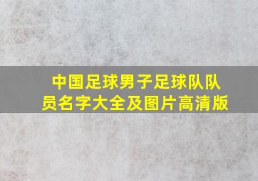 中国足球男子足球队队员名字大全及图片高清版