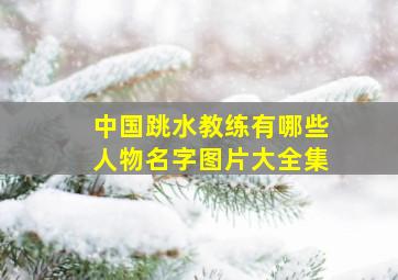 中国跳水教练有哪些人物名字图片大全集