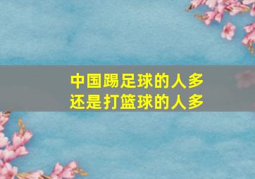 中国踢足球的人多还是打篮球的人多