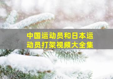 中国运动员和日本运动员打架视频大全集