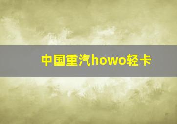 中国重汽howo轻卡