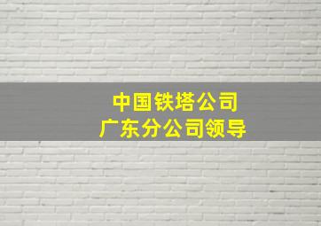 中国铁塔公司广东分公司领导