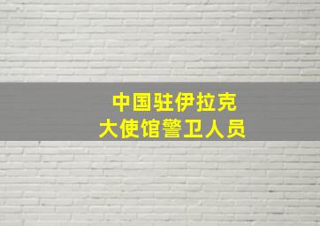 中国驻伊拉克大使馆警卫人员