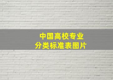 中国高校专业分类标准表图片