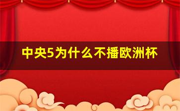 中央5为什么不播欧洲杯