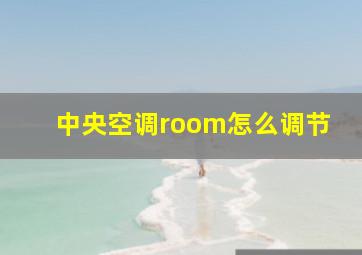 中央空调room怎么调节