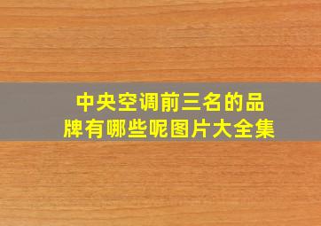 中央空调前三名的品牌有哪些呢图片大全集