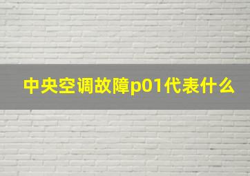 中央空调故障p01代表什么