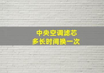 中央空调滤芯多长时间换一次