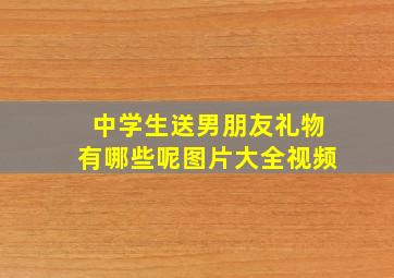 中学生送男朋友礼物有哪些呢图片大全视频