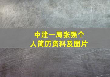 中建一局张强个人简历资料及图片